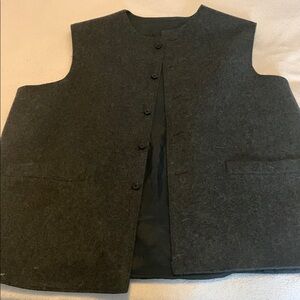 Elegant Charcoal Wool Vest